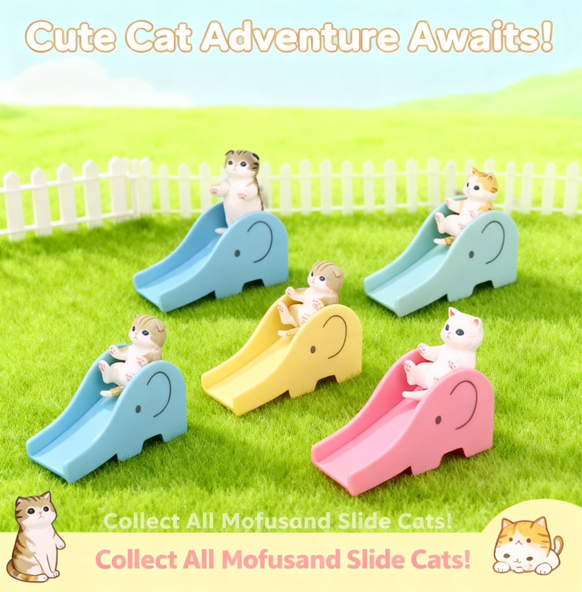 Mystery Box Blind Bag - Mofusand Shark Cat Slide Blind Box