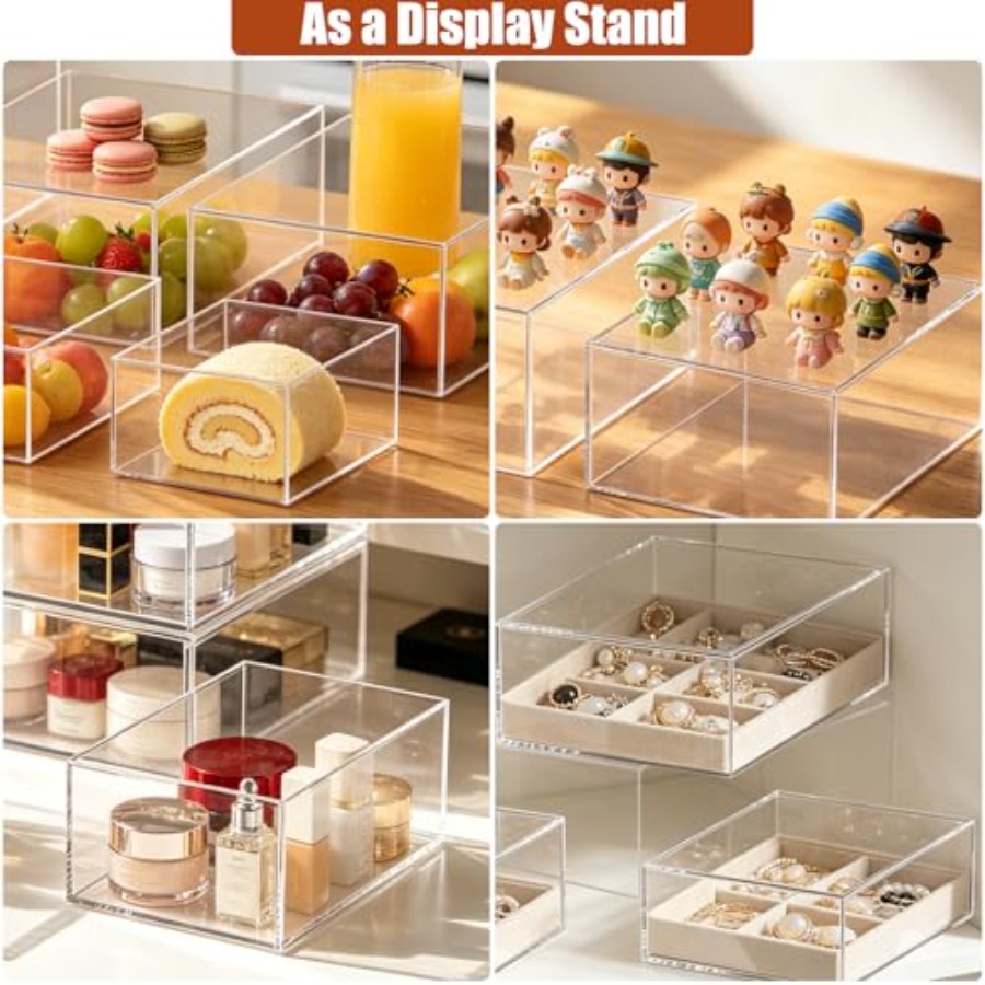 6Pcs Clear Acrylic Risers Disp – Display Risers Set recenzja i cena