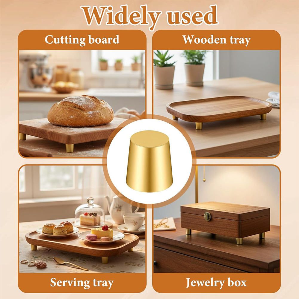 4pcs Brass Cutting Board Feet  – Display Risers Set recenzja i cena