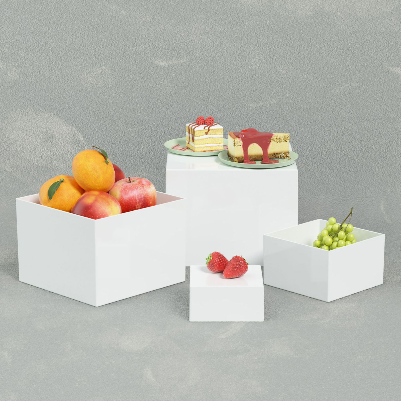 6x Acrylic Buffet Riser Desser – Display Risers Set recenzja i cena