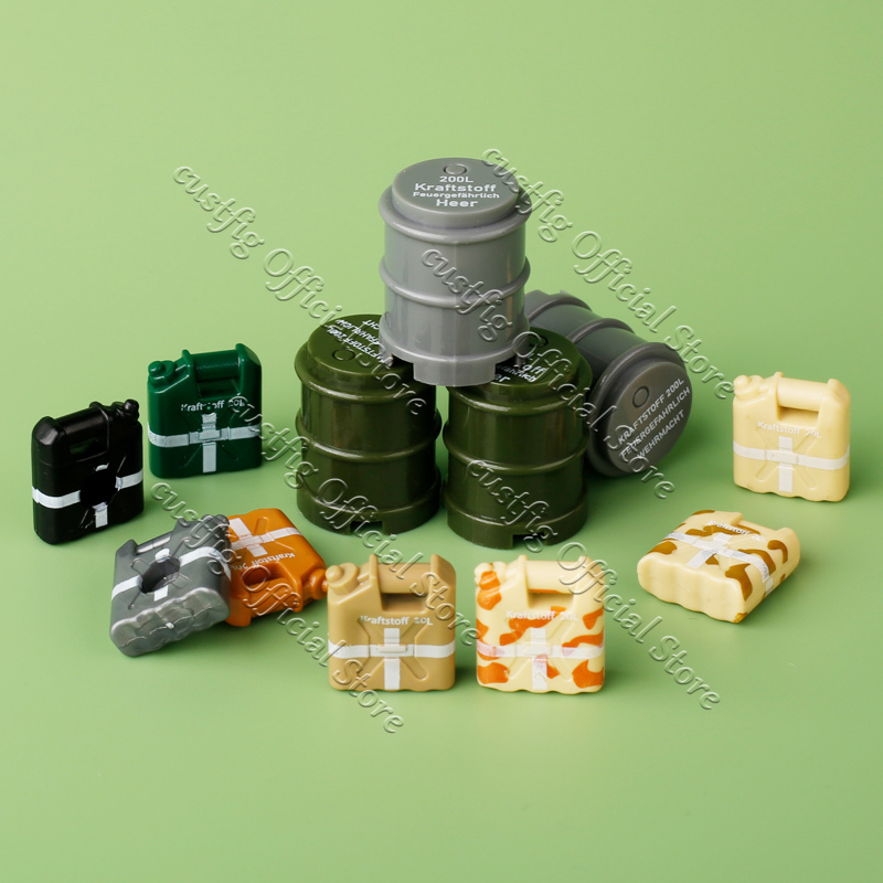 WW2 Military Oil Drum Fuel Tan – Lego Minifigure Holder recenzja i cena