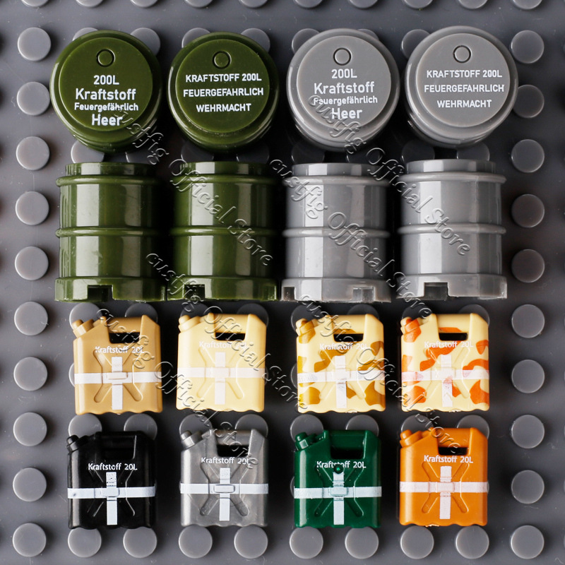 WW2 Military Oil Drum Fuel Tan – Lego Minifigure Holder recenzja i cena