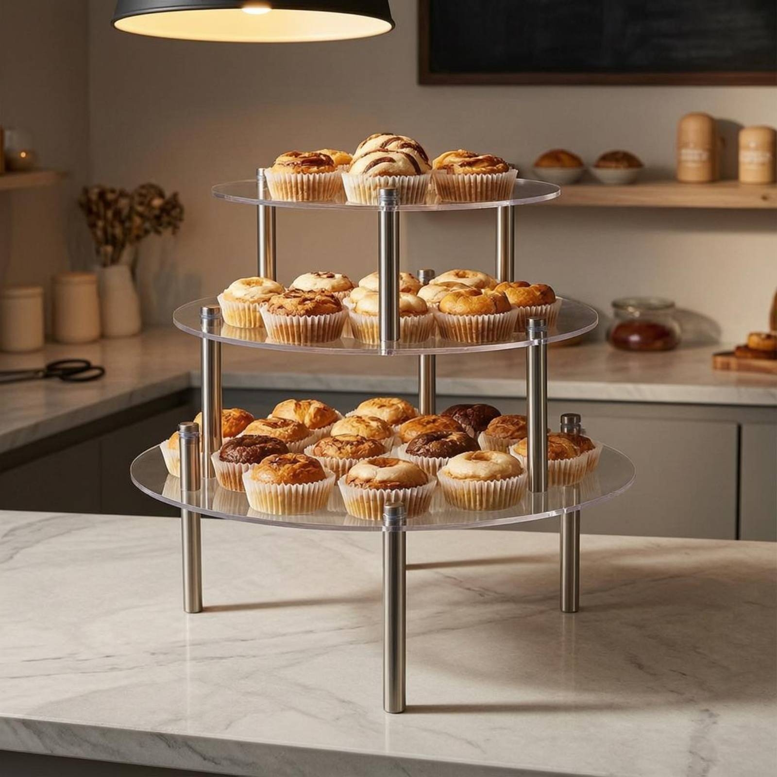 Acrylic Cake Stand Cylindrical – Display Risers Set recenzja i cena