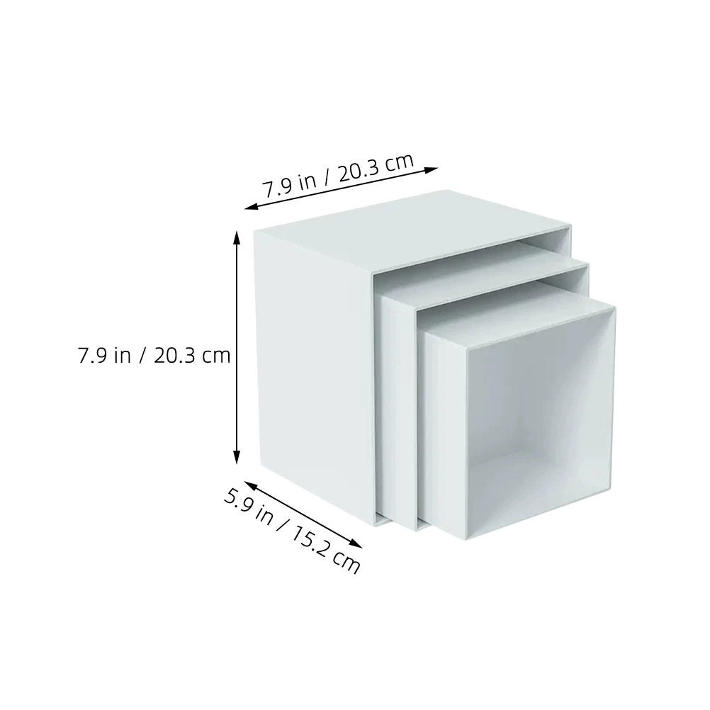 6Pcs Minimalist White Plastic  – Display Risers Set recenzja i cena