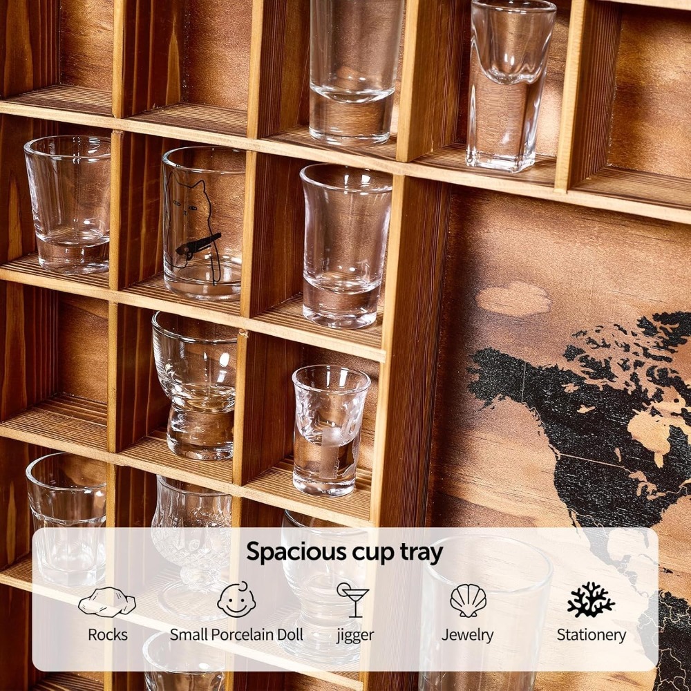 Large World Map Shot Glass Dis – Display Case Acrylic recenzja i cena