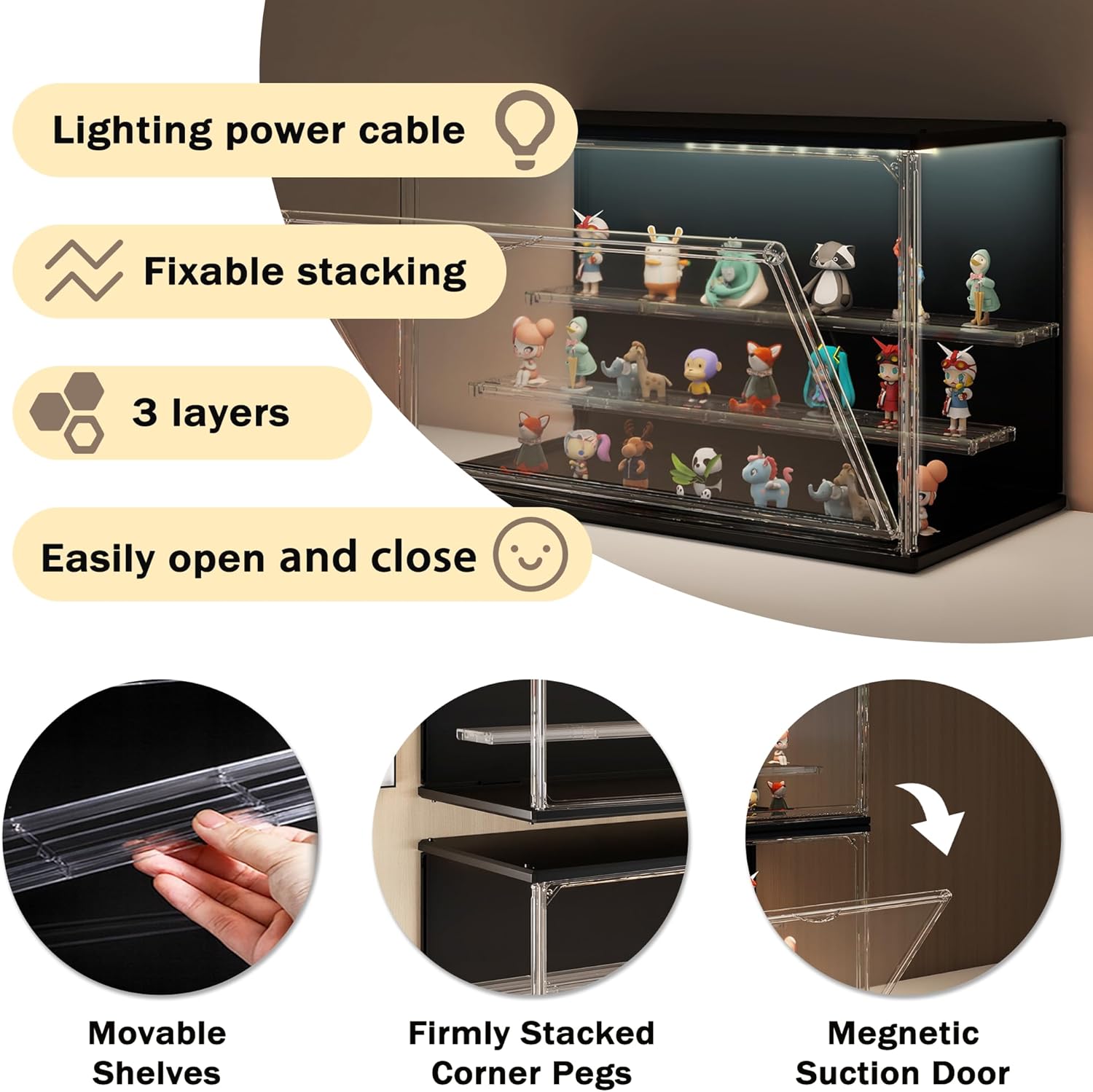3-Tier Stackable LED Display C – Display Case Acrylic recenzja i cena
