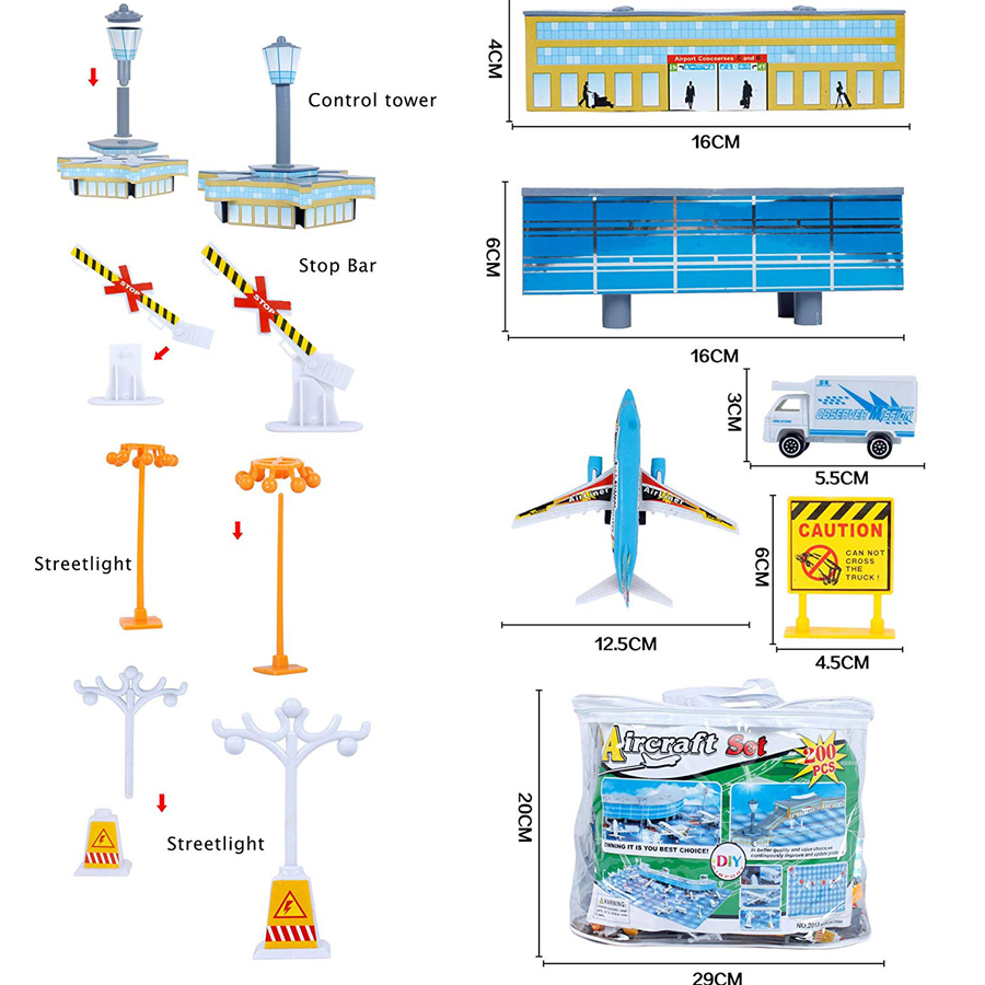 200Pcs Aircraft Airports Model – Model Airplane Plastic recenzja i cena